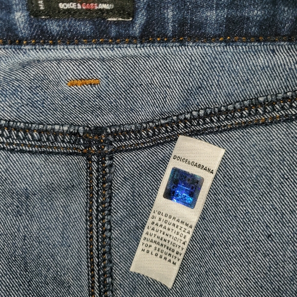 Dolce and Gabbana Side Button Up Blue Jeans - Picture 8 of 15